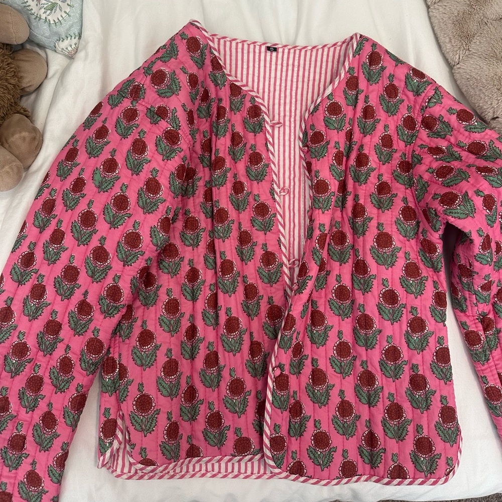 Pink Reversible Quilted Jacket - image 1
